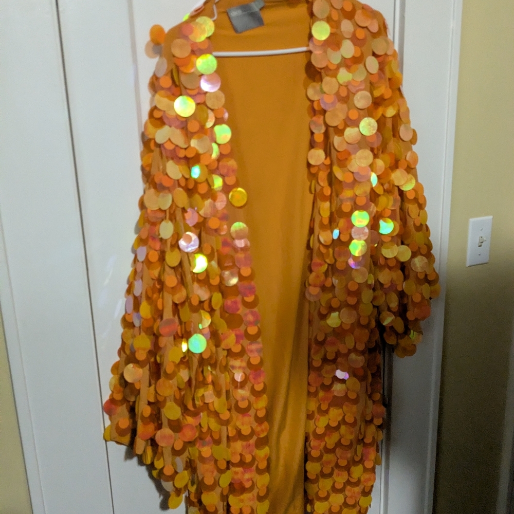 ASOS Orange Sequin Cape